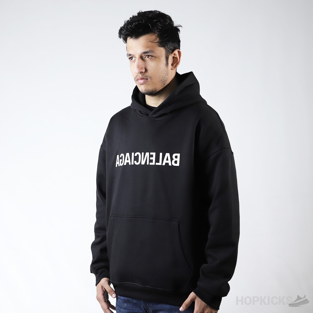 Balenciaga logo print hoodie sale